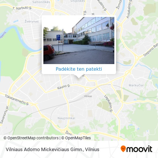 Vilniaus Adomo Mickevičiaus Gimn. žemėlapis