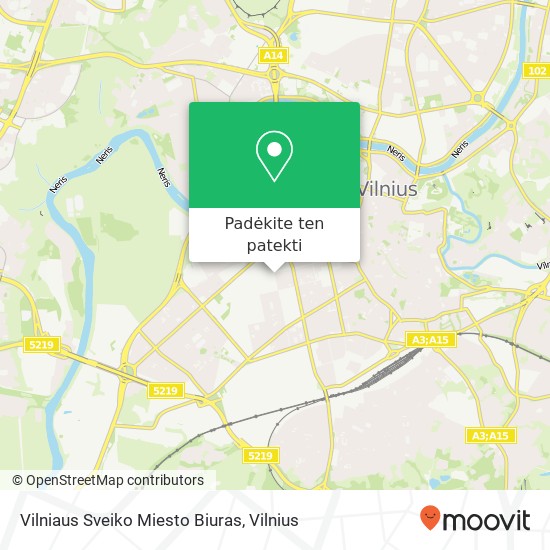 Vilniaus Sveiko Miesto Biuras žemėlapis