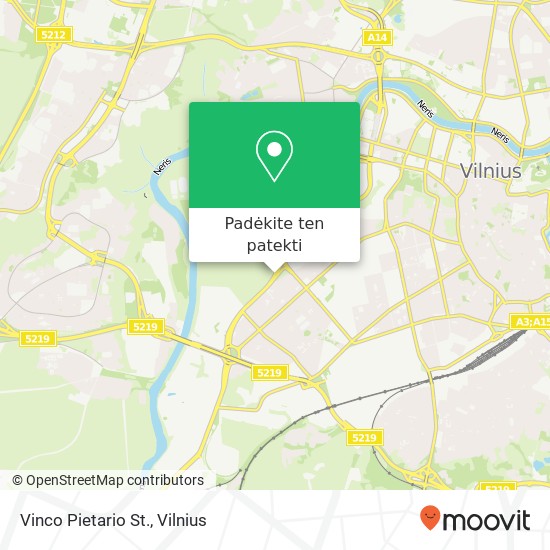 Vinco Pietario St. žemėlapis