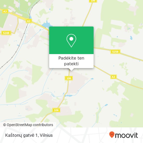 Kaštonų gatvė 1 žemėlapis