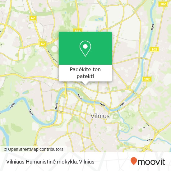 Vilniaus Humanistinė mokykla žemėlapis