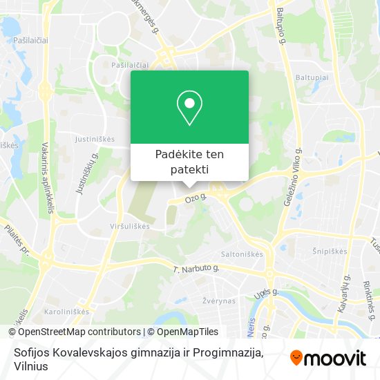 Sofijos Kovalevskajos gimnazija ir Progimnazija žemėlapis