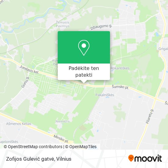 Zofijos Gulevič gatvė žemėlapis