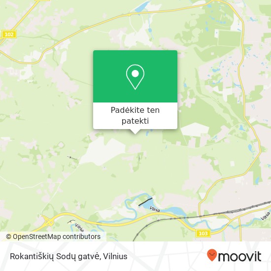 Rokantiškių Sodų gatvė žemėlapis