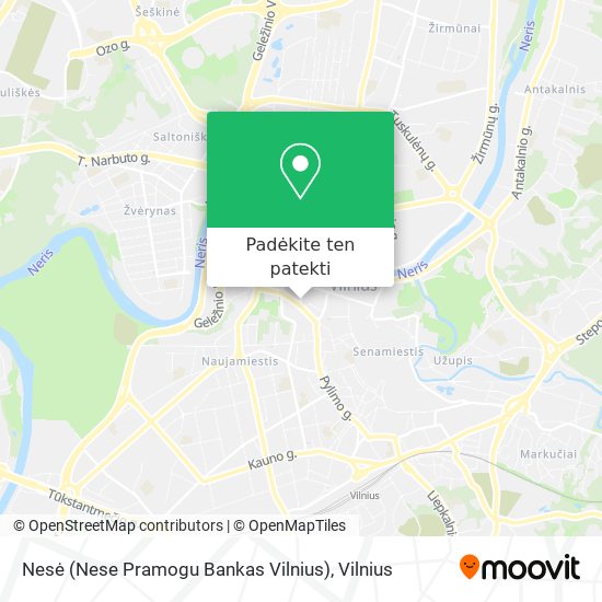 Nesė (Nese Pramogu Bankas Vilnius) žemėlapis