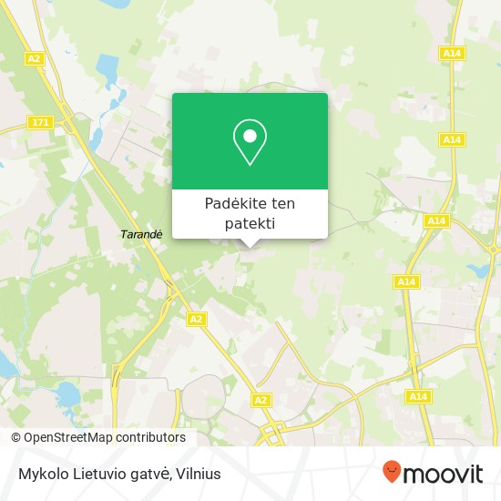 Mykolo Lietuvio gatvė žemėlapis