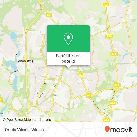 Oriola Vilnius žemėlapis