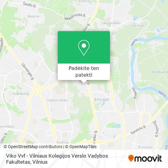 Viko Vvf - Vilniaus Kolegijos Verslo Vadybos Fakultetas žemėlapis