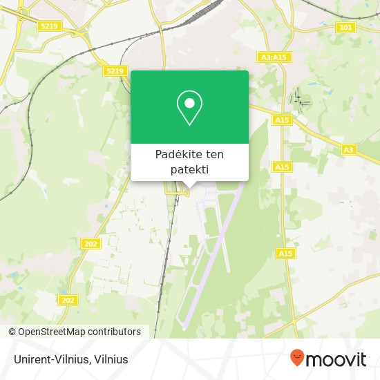 Unirent-Vilnius žemėlapis