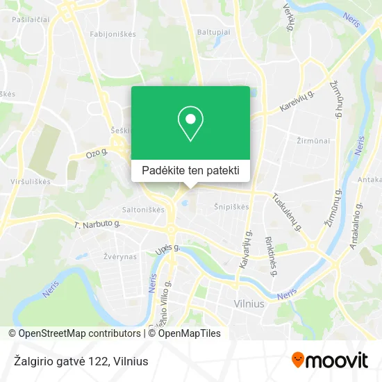 Žalgirio gatvė 122 žemėlapis