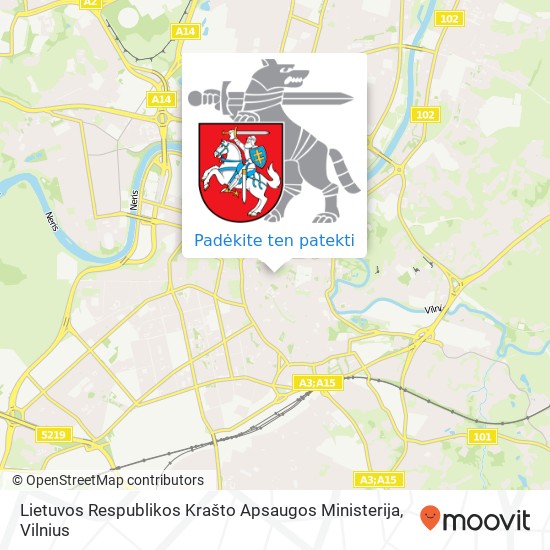 Lietuvos Respublikos Krašto Apsaugos Ministerija žemėlapis