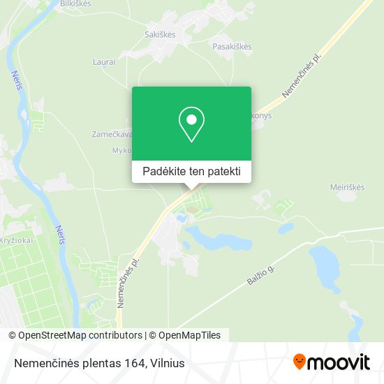 Nemenčinės plentas 164 žemėlapis