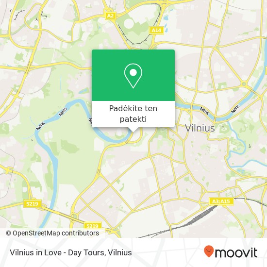 Vilnius in Love - Day Tours žemėlapis