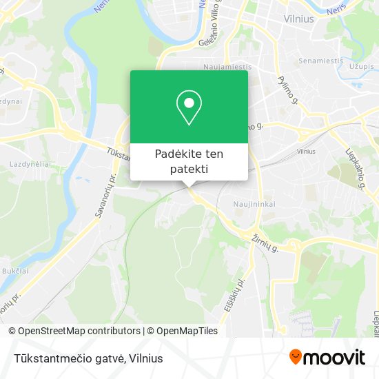 Tūkstantmečio gatvė žemėlapis