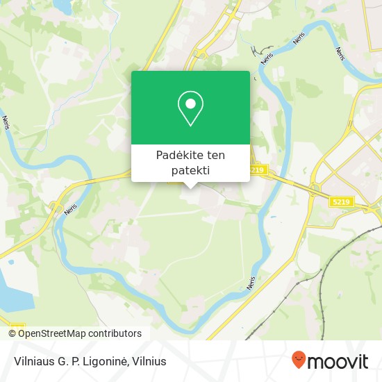 Vilniaus G. P. Ligoninė žemėlapis