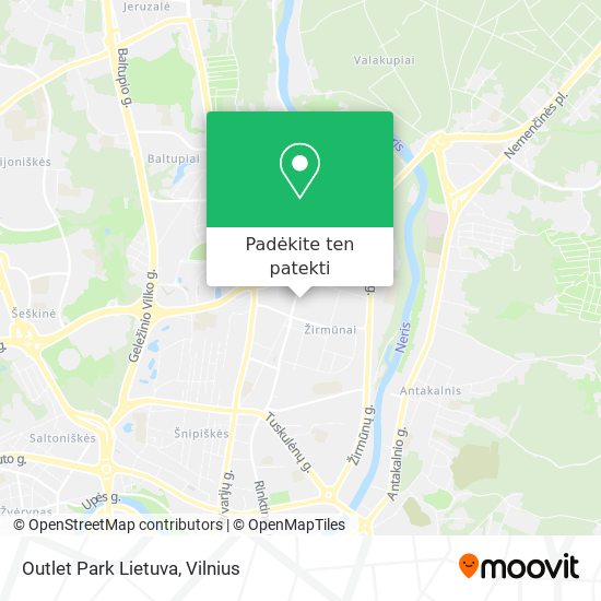 Outlet Park Lietuva žemėlapis