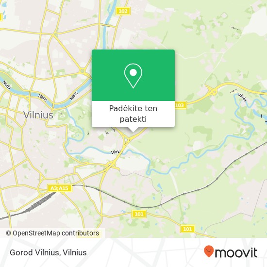 Gorod Vilnius žemėlapis