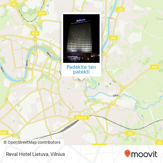 Reval Hotel Lietuva žemėlapis