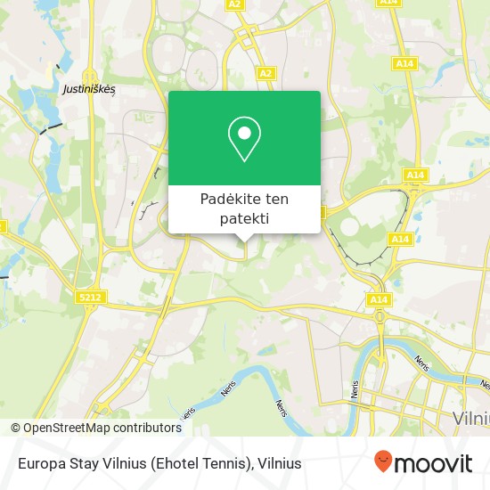 Europa Stay Vilnius (Ehotel Tennis) žemėlapis