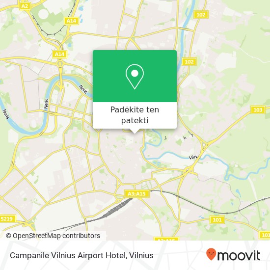 Campanile Vilnius Airport Hotel žemėlapis