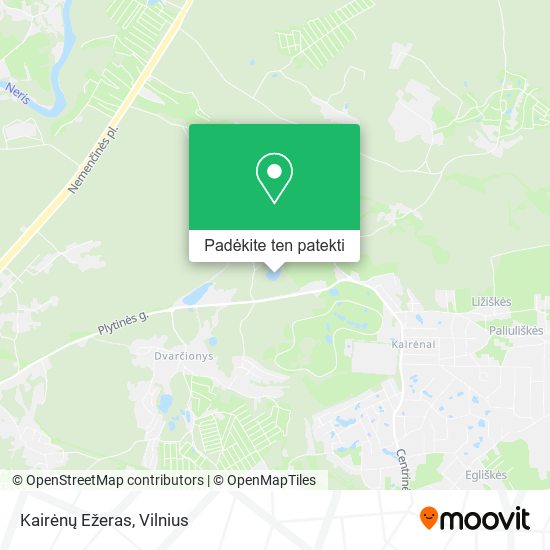 Kairėnų Ežeras žemėlapis