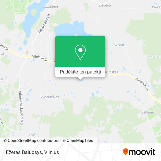 Ežeras Baluosys žemėlapis