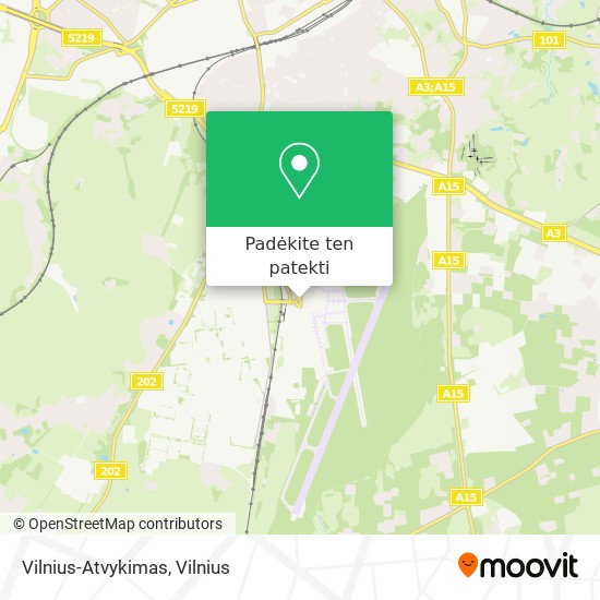 Vilnius-Atvykimas žemėlapis
