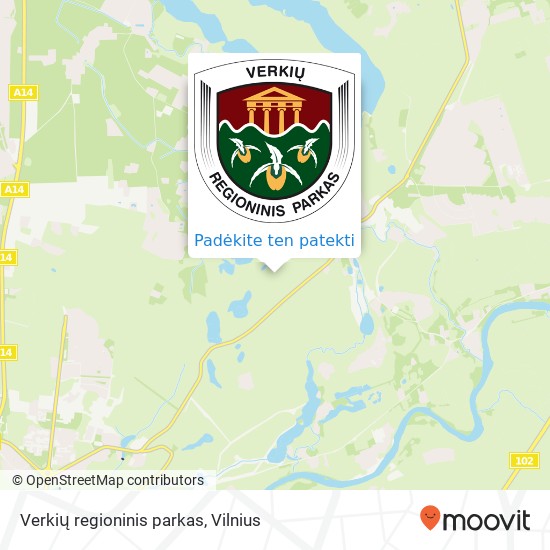 Verkių regioninis parkas žemėlapis