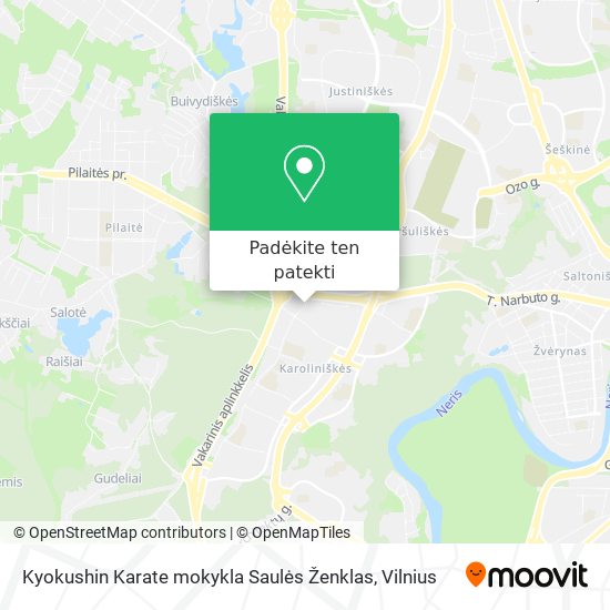 Kyokushin Karate mokykla Saulės Ženklas žemėlapis