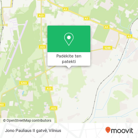Jono Pauliaus II gatvė žemėlapis