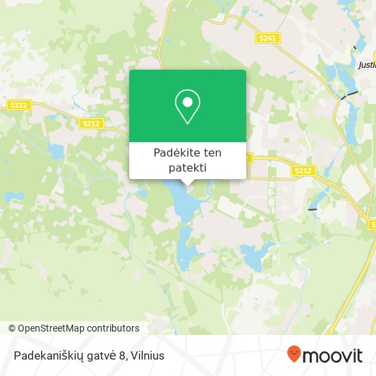 Padekaniškių gatvė 8 žemėlapis