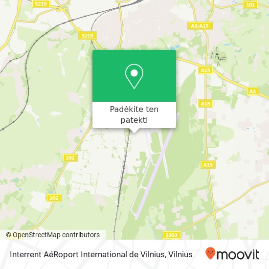 Interrent AéRoport International de Vilnius žemėlapis