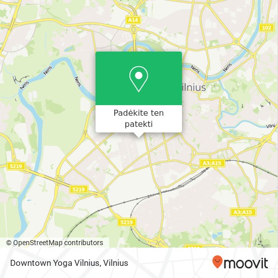 Downtown Yoga Vilnius žemėlapis