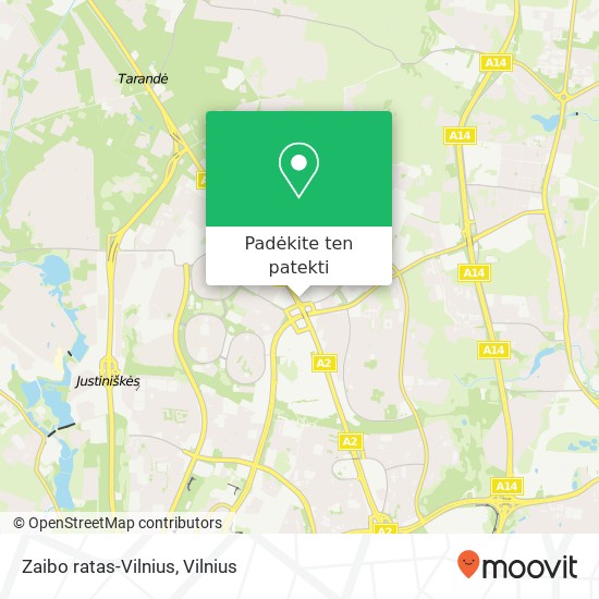 Zaibo ratas-Vilnius žemėlapis