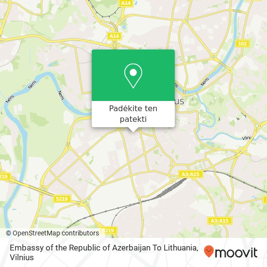 Embassy of the Republic of Azerbaijan To Lithuania žemėlapis