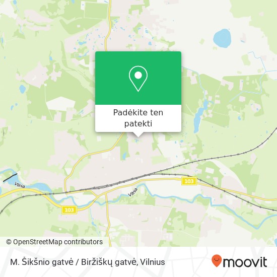M. Šikšnio gatvė / Biržiškų gatvė žemėlapis