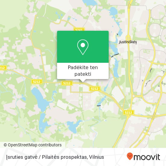 Įsruties gatvė / Pilaitės prospektas žemėlapis