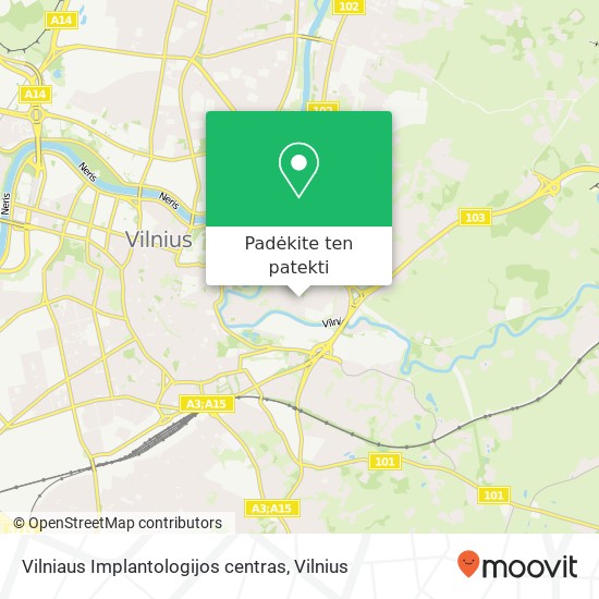 Vilniaus Implantologijos centras žemėlapis