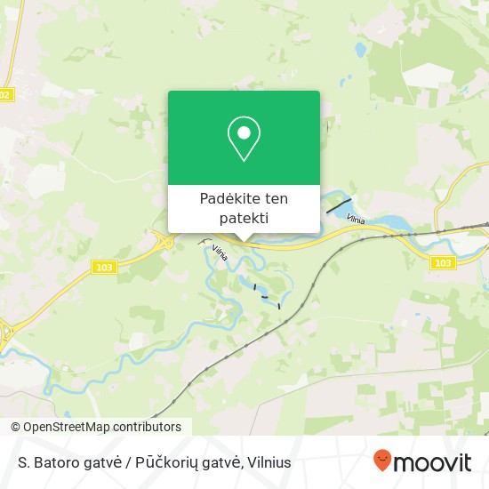 S. Batoro gatvė / Pūčkorių gatvė žemėlapis