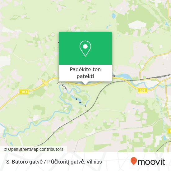 S. Batoro gatvė / Pūčkorių gatvė žemėlapis