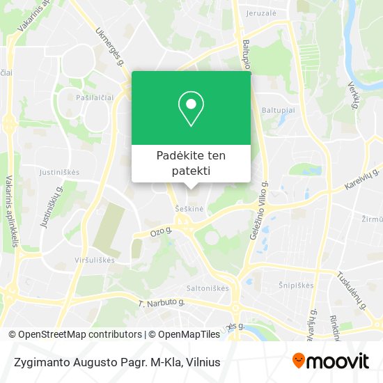 Zygimanto Augusto Pagr. M-Kla žemėlapis