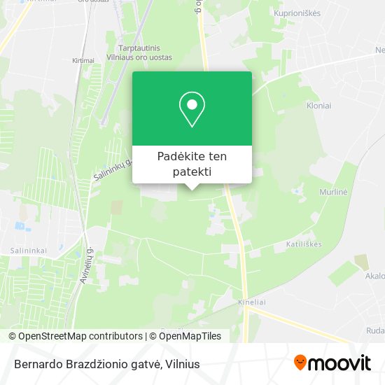 Bernardo Brazdžionio gatvė žemėlapis
