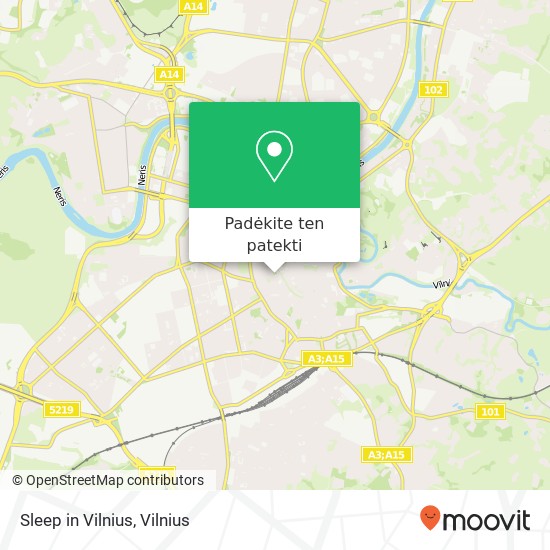 Sleep in Vilnius žemėlapis