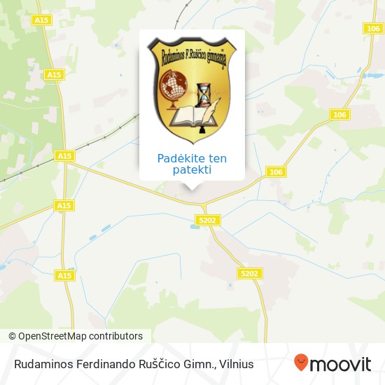 Rudaminos Ferdinando Ruščico Gimn. žemėlapis