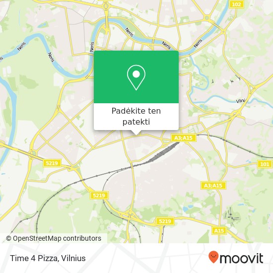 Time 4 Pizza, Kauno gatvė 16 03212 Vilnius žemėlapis