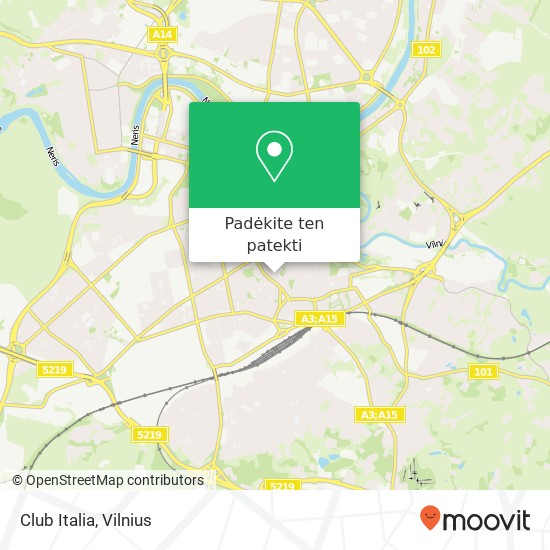 Club Italia, Ligoninės gatvė 7 01134 Vilnius žemėlapis