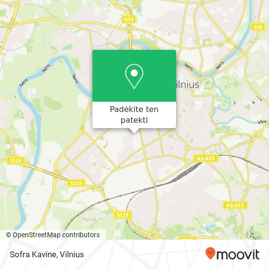 Sofra Kavine, T. Ševčenkos gatvė 03111 Vilnius žemėlapis