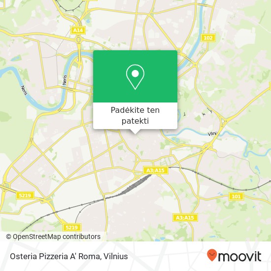 Osteria Pizzeria A' Roma, Vokiečių gatvė 18a 01130 Vilnius žemėlapis