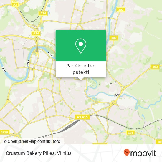 Crustum Bakery Pilies, Pilies gatvė 01403 Vilnius žemėlapis