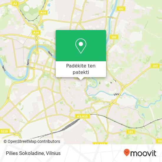 Pilies Sokoladine, Pilies gatvė 8 01403 Vilnius žemėlapis